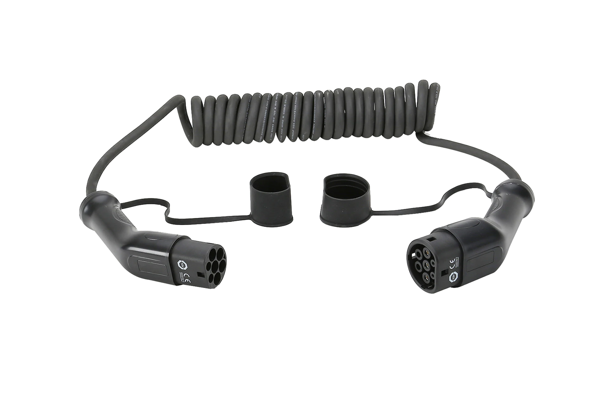 Type 2 to Type 2 EV Charging Spiral Cable