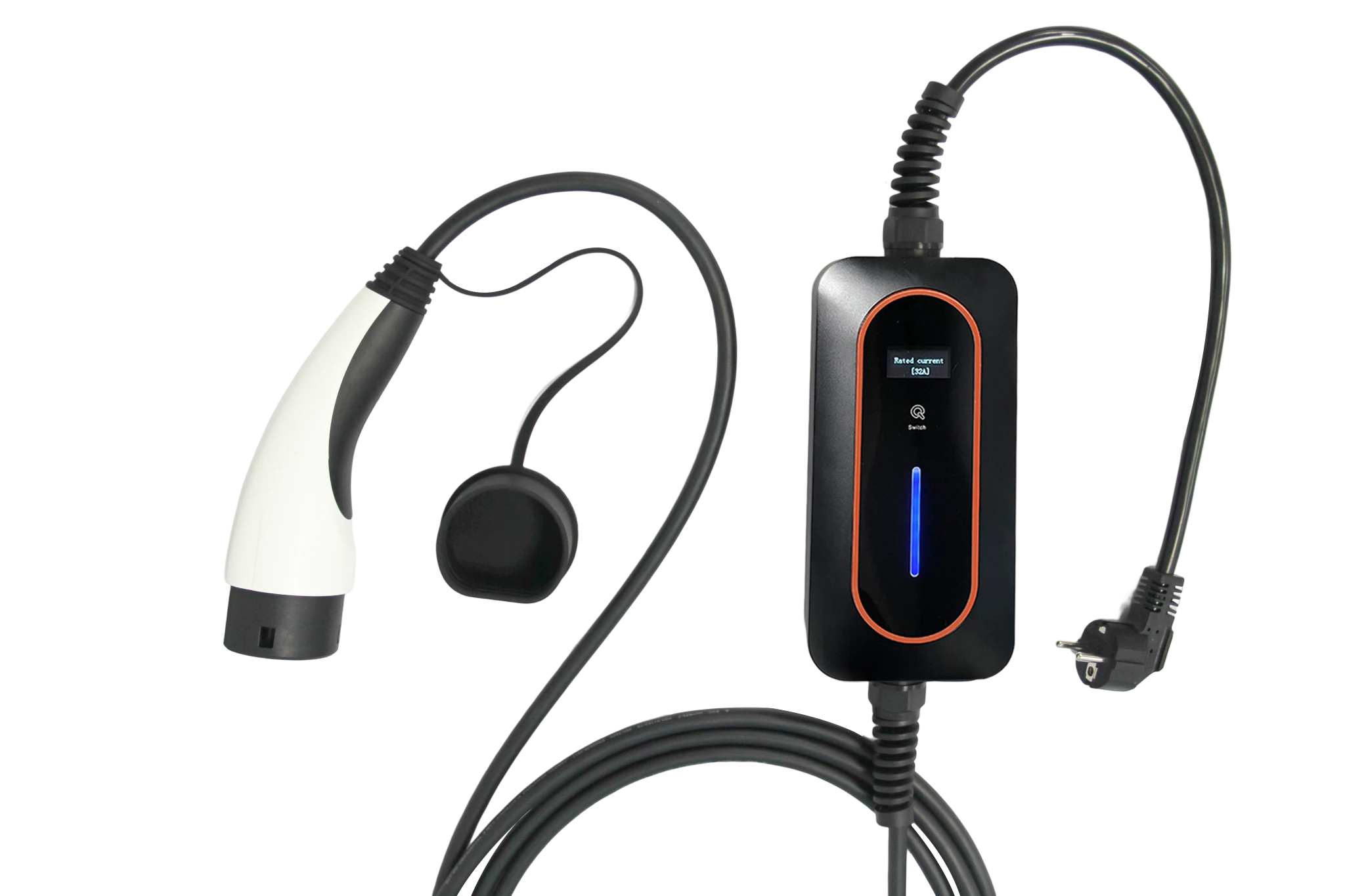 16A Single Phase Type 2 Mobile Charger Adjustable Current